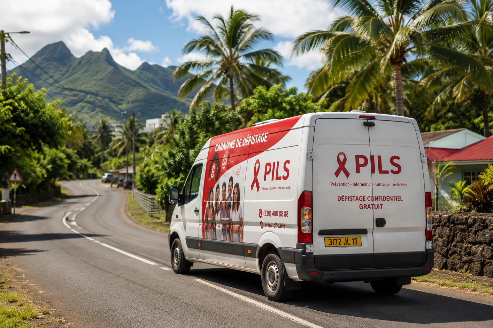 La caravane de dépistage de PILS sur le terrain